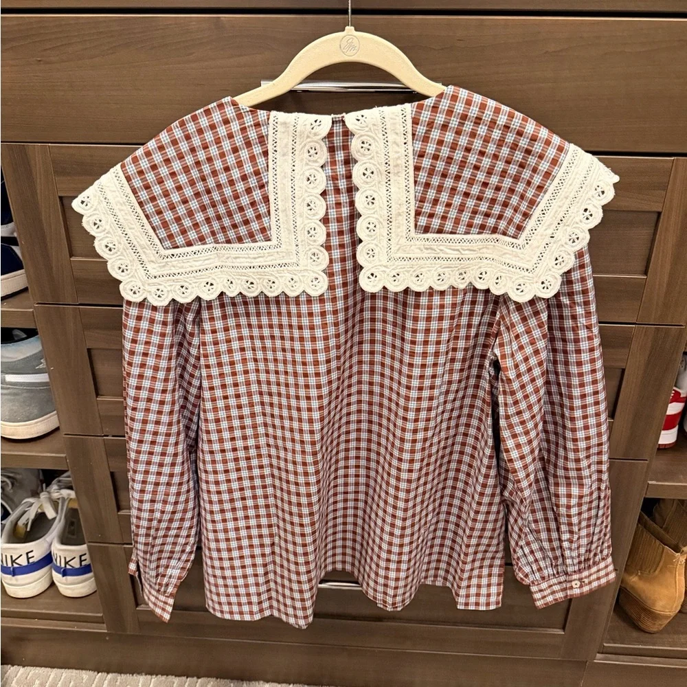 Loeffler Randall Ken Collared Top NWT - Picture 3 of 5
